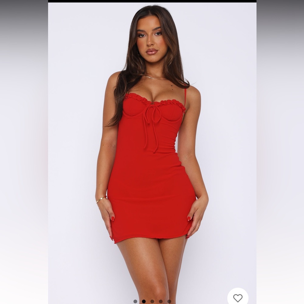 Whitefox Red Strapless Dress